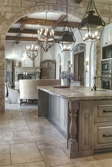 50+ Gorgeous Kitchen Floor Tiles Design Ideas | Country style kitchen, French country kitchens ...