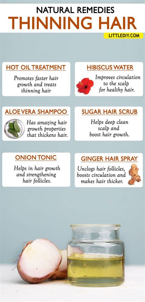 BEST REMEDIES FOR THINNING HAIR - Little DIY | Thinning hair remedies ...