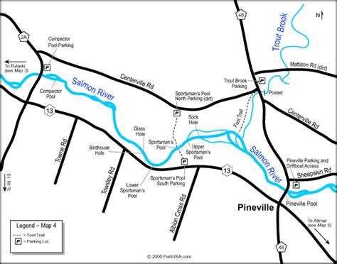 Map - Salmon River - Route 2A to Pineville (Route 48), including Trout ...