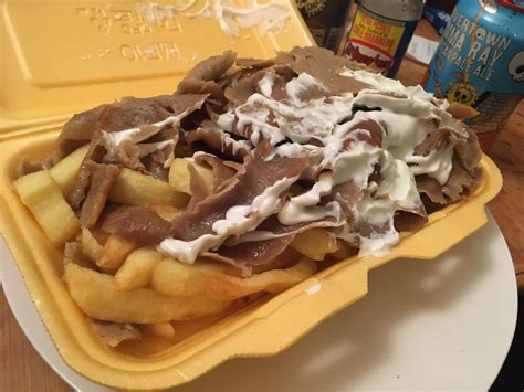 Meat and chips from West Kebab - because it’s Saturday night after all : r/Doner