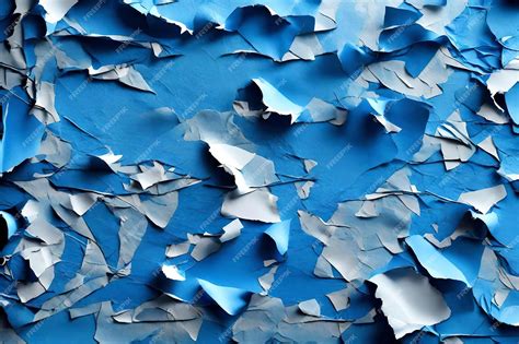 Premium AI Image | Blue torn paper texture