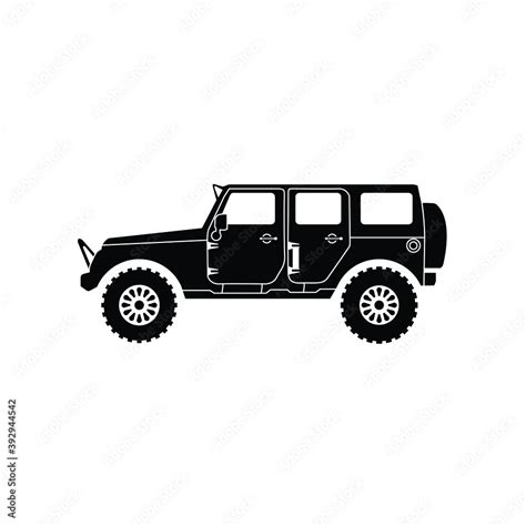 Illustration jeep car automotive silhouette logo design vector de Stock | Adobe Stock