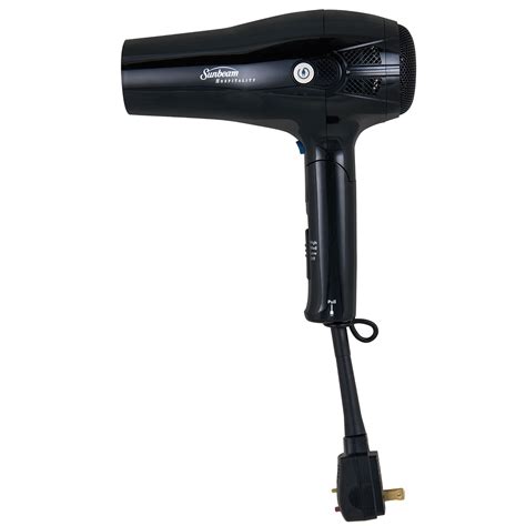 Sunbeam® HD3010-005 1875 Watts Folding Hand Held Hair Dryer w/ Retractable Cord & Concentrator ...