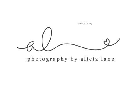 Handwritten logo design for photographers | Alicia Lane initials – Simple Sally