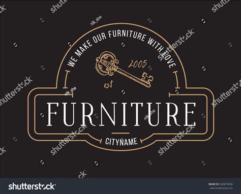 Furniture Logo Vintage Furniture Store Logo Stock Vector (Royalty Free) 520873636 | Shutterstock