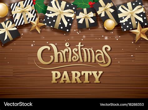 Christmas party poster background design template Vector Image