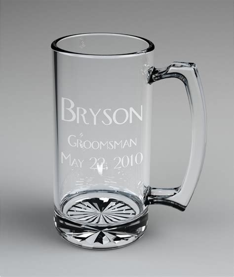 5 Personalized Groomsman Beer Mugs Custom Engraved Wedding