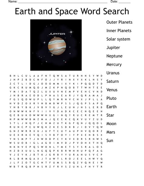 Earth Science Word Search Printable
