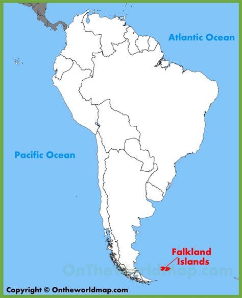 Falkland Islands location on the South America map - Ontheworldmap.com