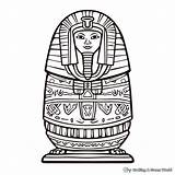 King Tut Sarcophagus Coloring Page sketch template