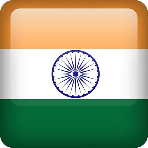 Premium Vector | India flag button Square emblem of India Vector Indian ...