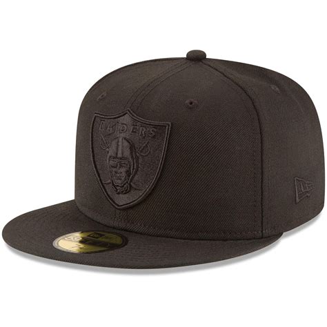 New Era Oakland Raiders Black on Black 59FIFTY Fitted Hat