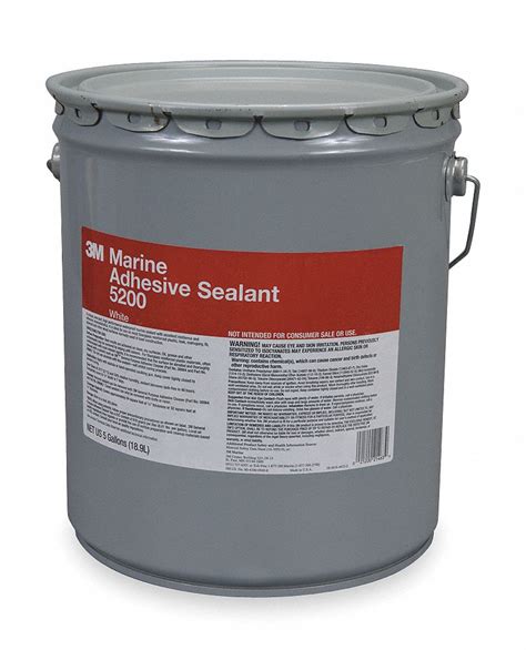 3M White Marine Adhesive Sealant, Polyurethane, 5 gal Pail - 2JBV6|21463 - Grainger