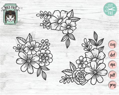 Flower Bouquets SVG Cut File - So Fontsy