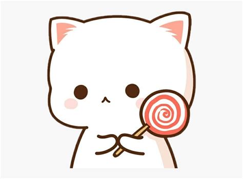 Cute Kawaii Cat Couple with Lollipop