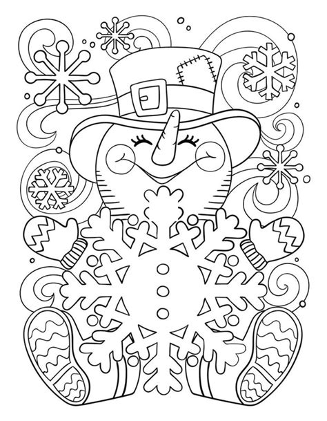 Cute Snowman Coloring Page - Lots of beautiful Christmas coloring pages ...