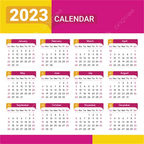 2023 Calendar Design Vector Art PNG, 2023 Calendar In Speech Bubble ...