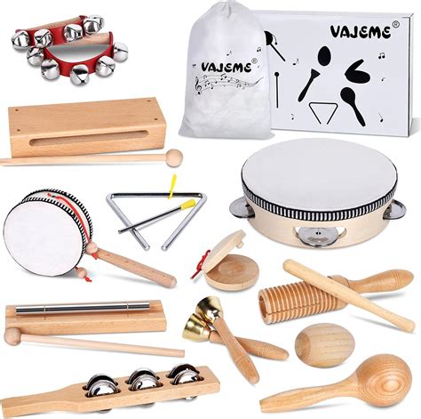 Amazon.com: WisaKey Kids Musical Instruments Set, Wooden Music Instruments Toys for Kids and ...