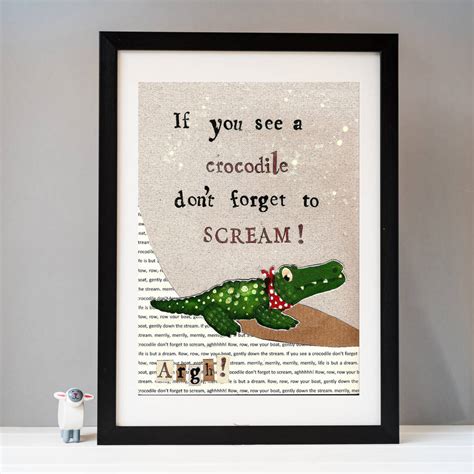 Row, Row, Row Your Boat Children's Nursery Rhyme Print By Helena Tyce Designs