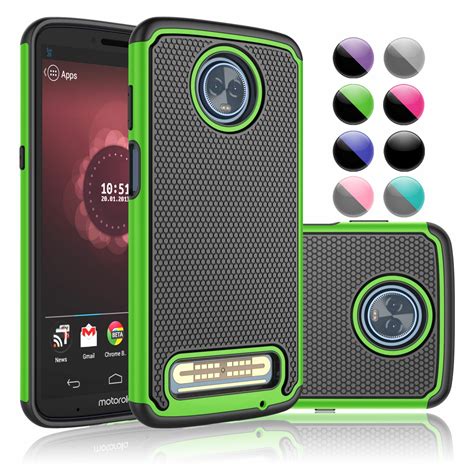 Moto Z3 Play Case, Moto Z3 Play Droid Sturdy Cases, Njjex [Shock Absorption] Drop Protection ...