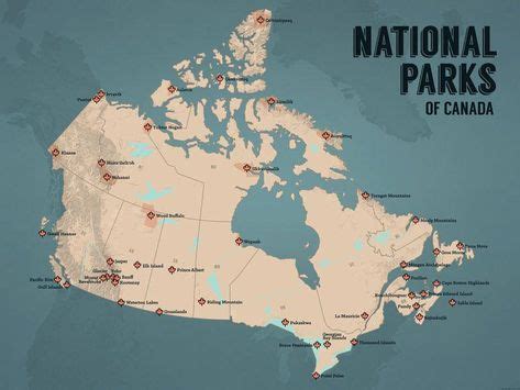 Canada National Parks Map 18x24 Poster | Canada national parks, National parks map, National parks