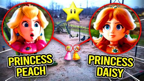 DRONE CATCHES PRINCESS PEACH & PRINCESS DAISY IN REAL LIFE!! (THEY'RE ...