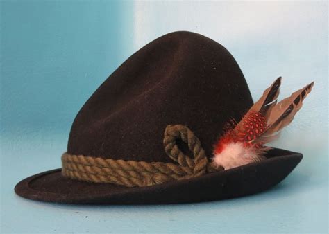 Vintage Custom Made German Felt Hat Hunter Oktoberfest Feather Pin Wegener #Handmade ...