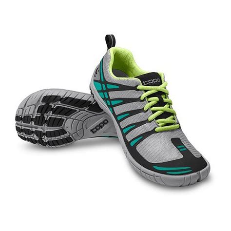 ST Womens 0mm ZERO DROP & WIDE TOE BOX Responsive Road Running Shoes Grey/Jade at NorthernRunner.com