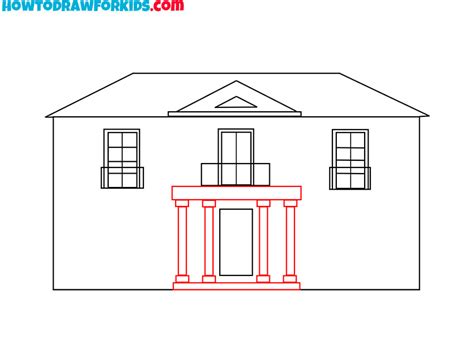 Easy Mansion Drawing