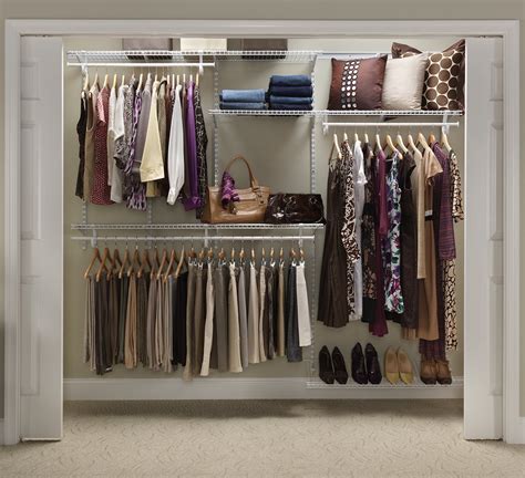 Adjustable Closet Organizer-White Color-5 to 8 Feet