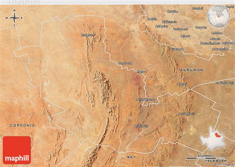 Satellite 3D Map of POSTMASBURG