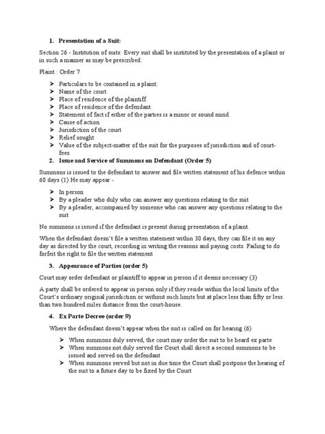 Stages of A Civil Suit | PDF | Lawsuit | Witness