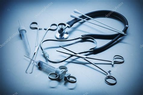 Medical instruments in blues — Stock Photo © Sonar #104551112