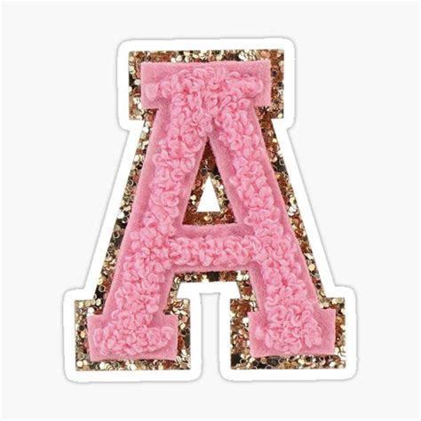 Sticker for Sale avec l'œuvre « Preppy Pink Varsity Letter A » de l'artiste ktp100 | Preppy ...