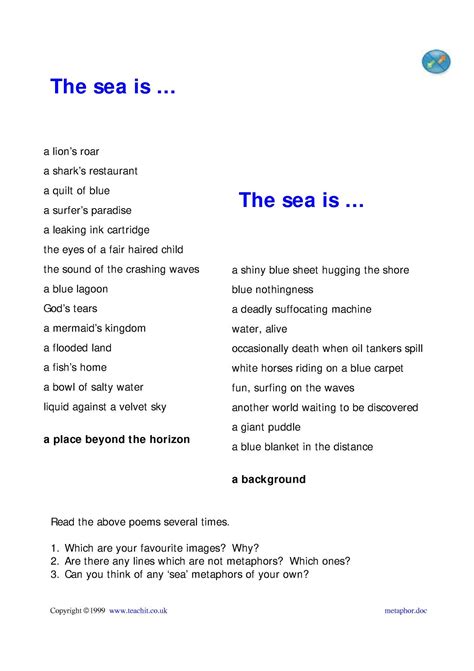 Metaphor poems | Poetry | KS3 English | Teachit