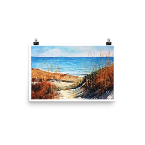 Beach Sand Dunes Art Print Sand Dunes Art Beach and Coastal - Etsy