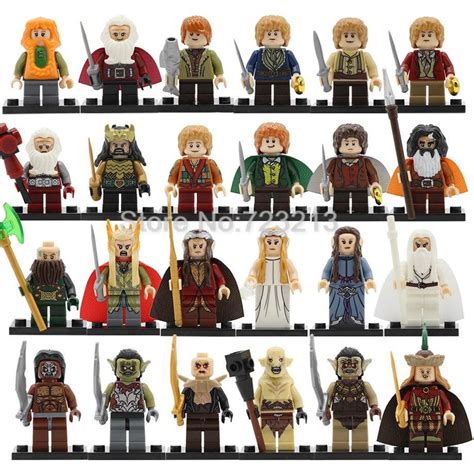 24pcs The Lord of the Rings Hobbit Bombur Thorin Galadriel Orcs ...