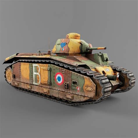 3d B1 Heavy Tank Model