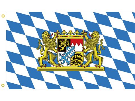 German Bavaria Flag 90*150cm/60*90cm/40*60cm/15*21cm Flag of Free State of Bavaria State of ...