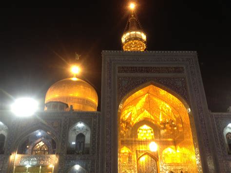 The shrine of Imam Ali Raza (a.s.w.s.) at night