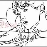 Jimin Coloring Pages sketch template