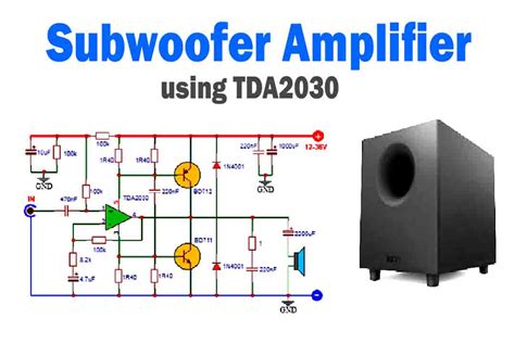 Subwoofer Amplifier Circuit TDA2030 - TRONICSpro