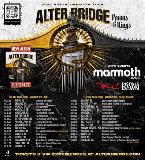 ALTER BRIDGE Announces 2023 North American Tour With MAMMOTH WVH ...