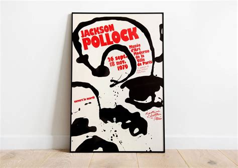 Jackson Pollock Exhibition Poster - Jackson Pollock Print - Wall Decor - Wall Art - Art Print ...