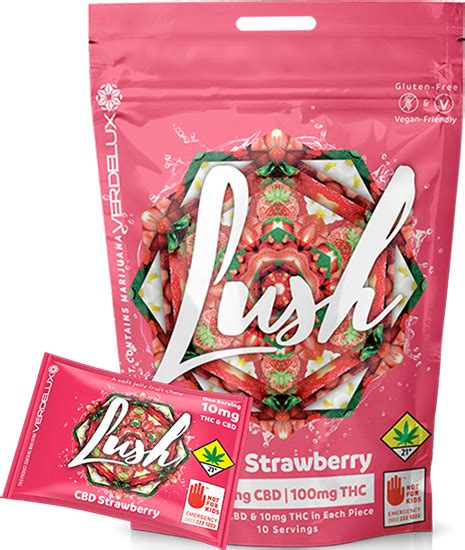 Lush Strawberry Vegan Gummies Edible Made In Washington State