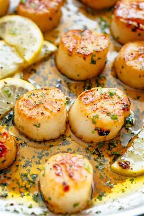 Lemon Garlic Butter Scallops - Cafe Delites | Scallop recipes, Recipes ...