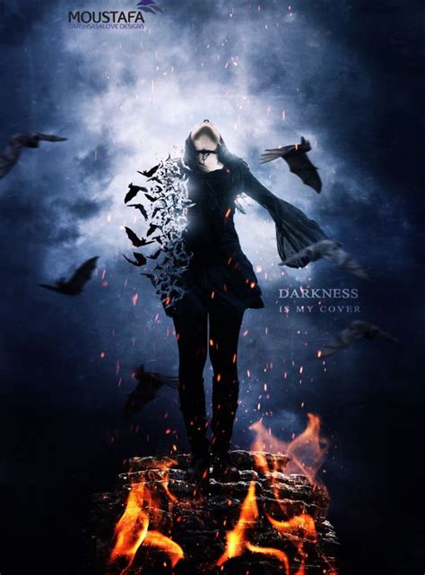 Darkness is my cover ! #Photomanipulation Photo-manipulation Urban Fantasy, Fantasy Art, Witch ...