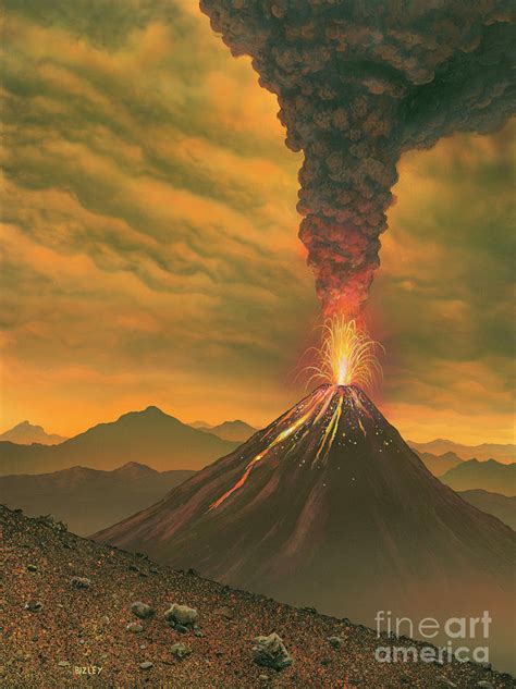 Volcanic Eruption On Venus Photograph by Richard Bizley/science Photo Library | Pixels