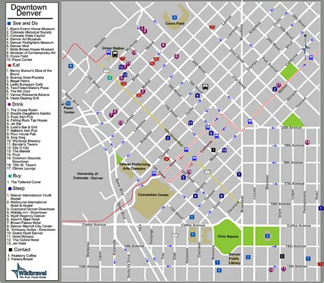 Map Of Downtown Denver - Map Of The World