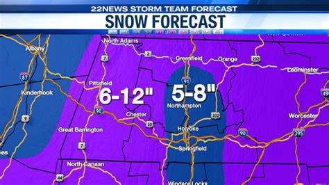 Massachusetts Map of Snow Totals New England